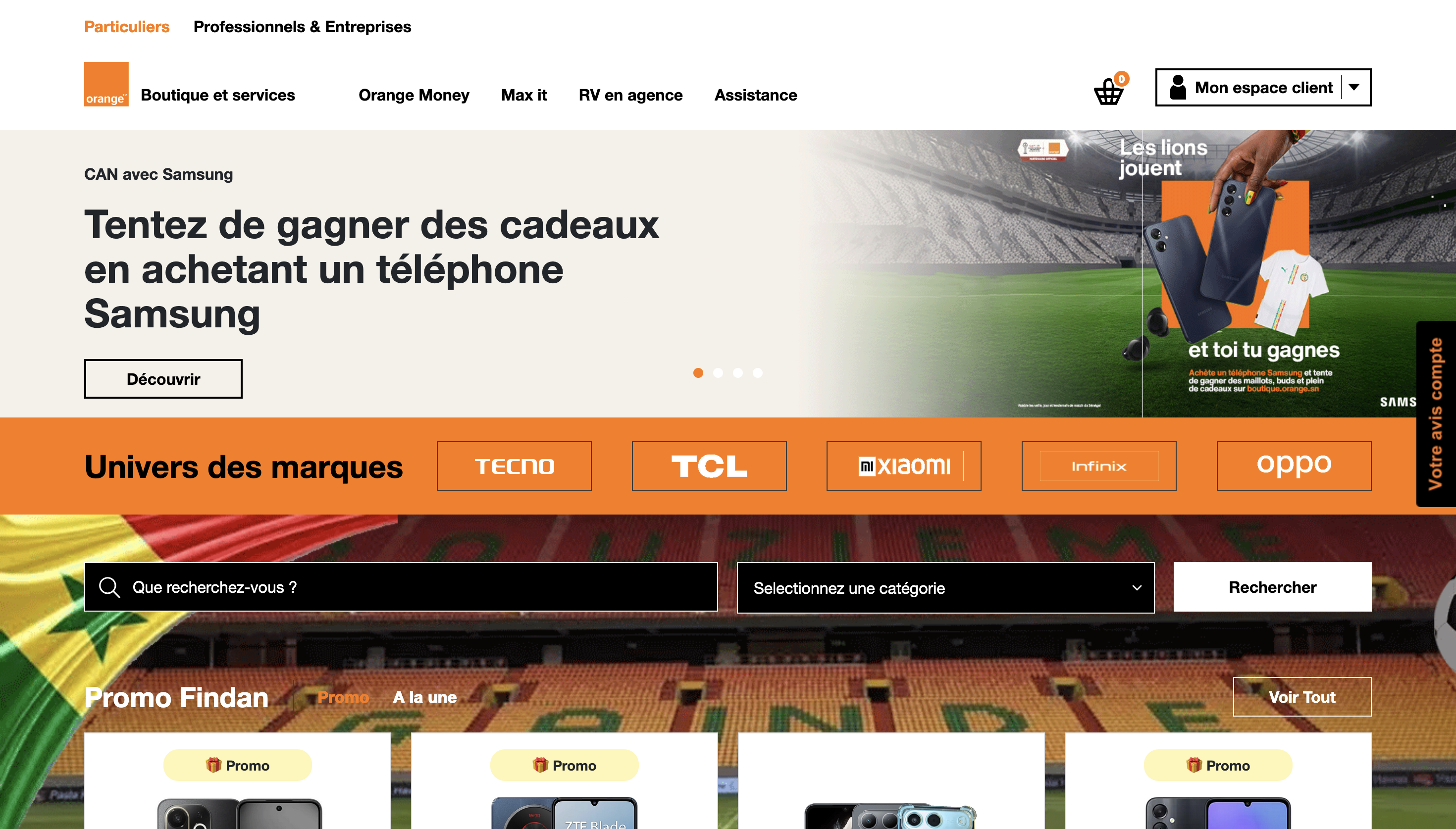 Orange Sénégal - Projets Full Stack